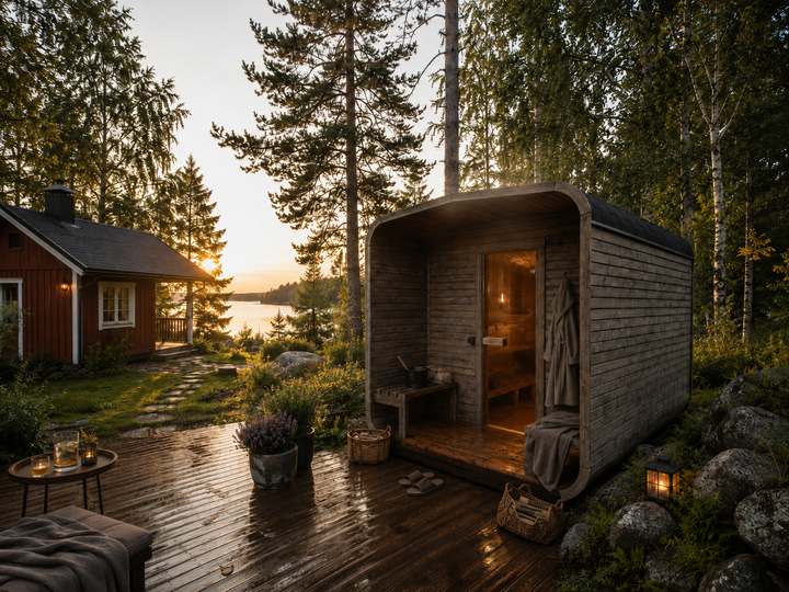 Njord - 3M Cube Sauna with terrace