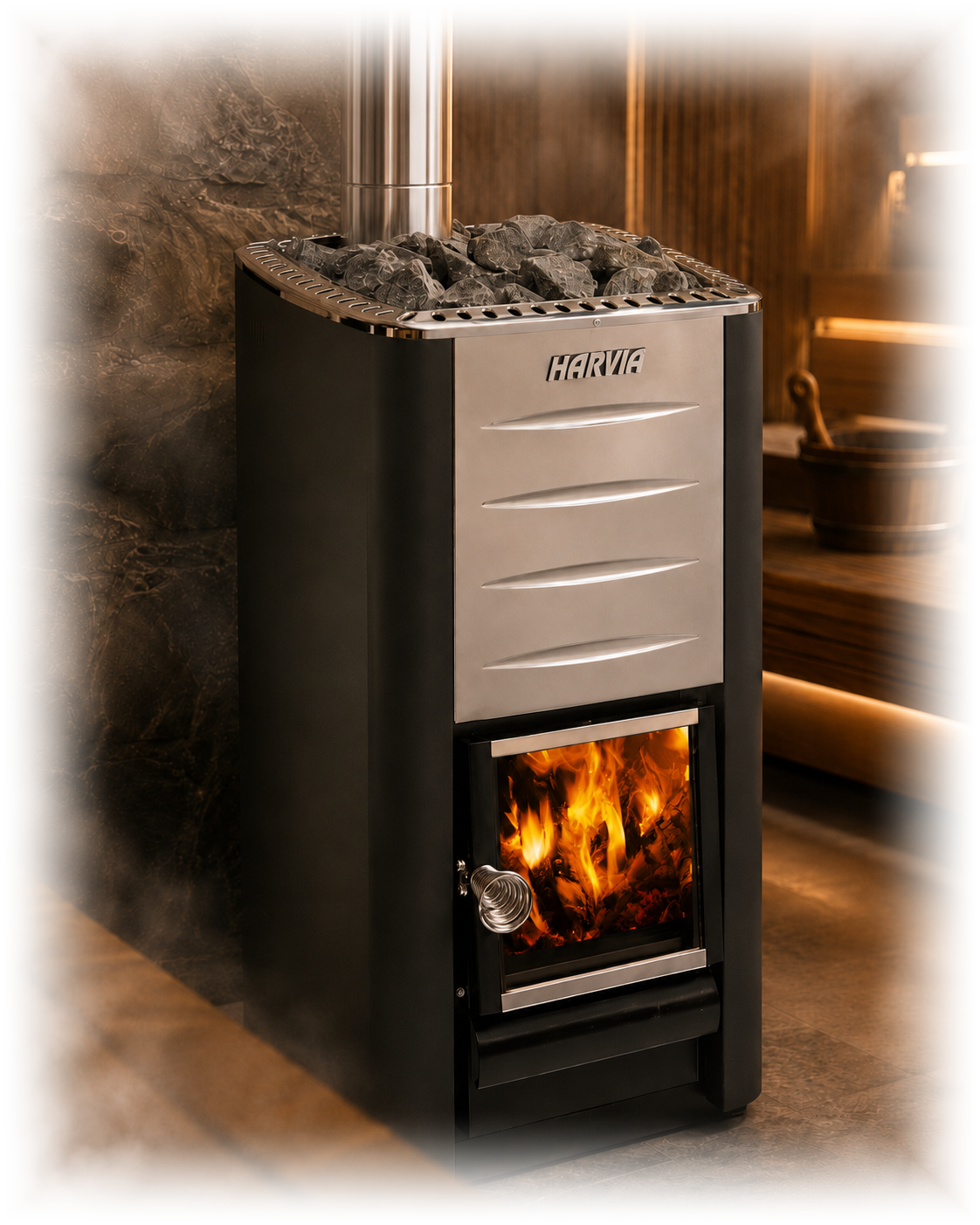 Harvia M3 + WHP1500 insulated chimney