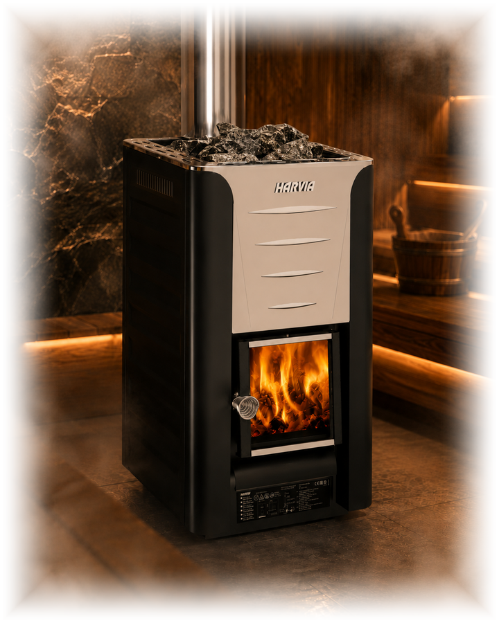 Harvia 20 Pro + WHP1500 insulated chimney